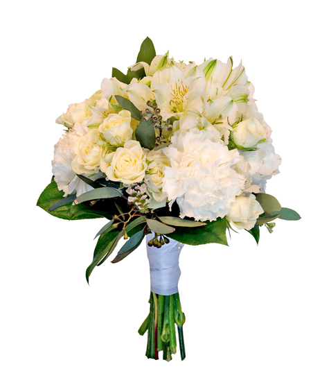 Spray Roses, Alstroemeria, & Carnations Tussie Mussie
