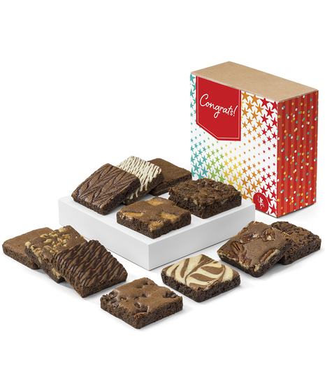 Congratulations Dozen Fairytale Brownies Thank You Gift Direct Shipped Countrywide