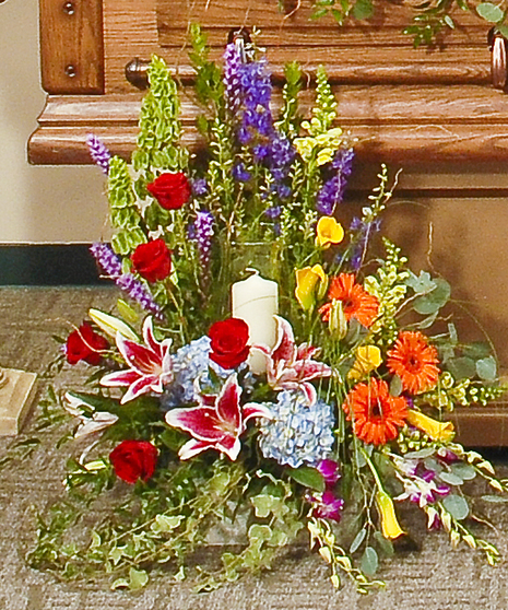 Memorial Candle Flowers