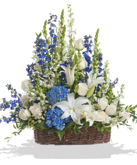Blue and White Floor Piece