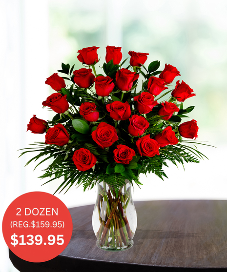 Premium Red Roses - up to 5 Dozen - SALE