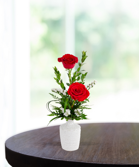 3 roses bud vase any color delivered baton rouge LA