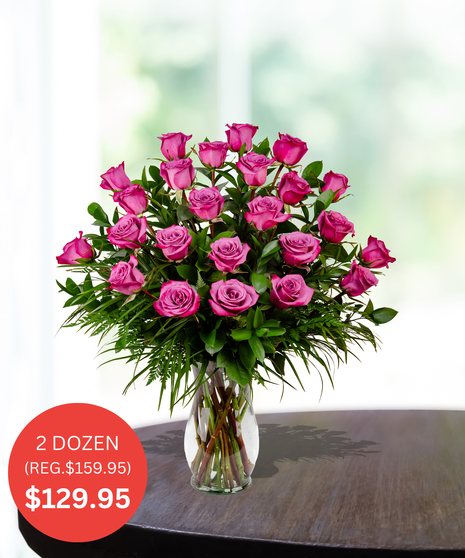 Premium Purple Roses - up to 5 Dozen - SALE