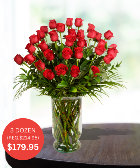 Valentine's day Long Stem Dozen Roses delivered Baton Rouge LA