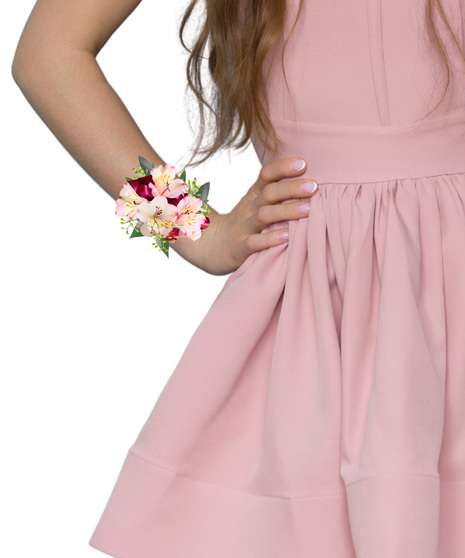 unique alstroemeria wristlet corsage for the dance in Baton Rouge LA