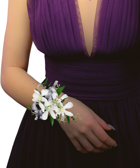 dendrobium orchid wristlet corsage for the dance baton rouge la
