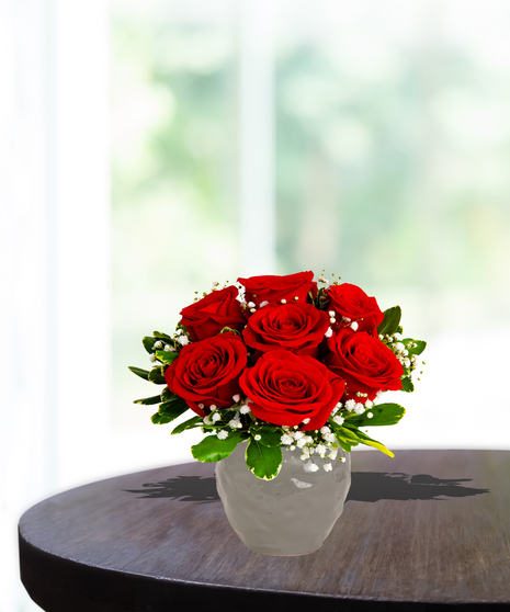 red roses shop and statice cube delivered baton rouge LA