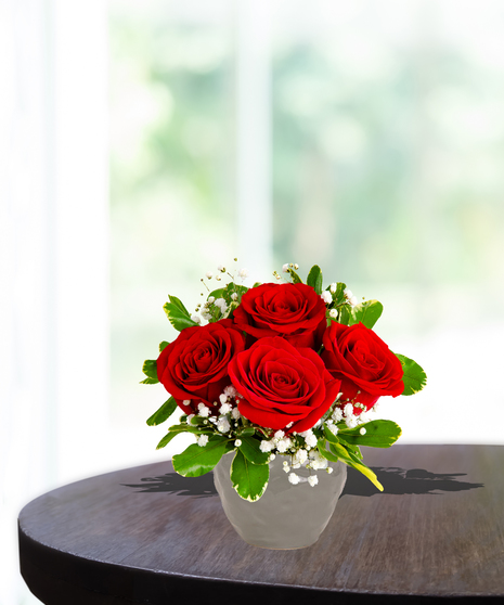 red roses shop and statice cube delivered baton rouge LA