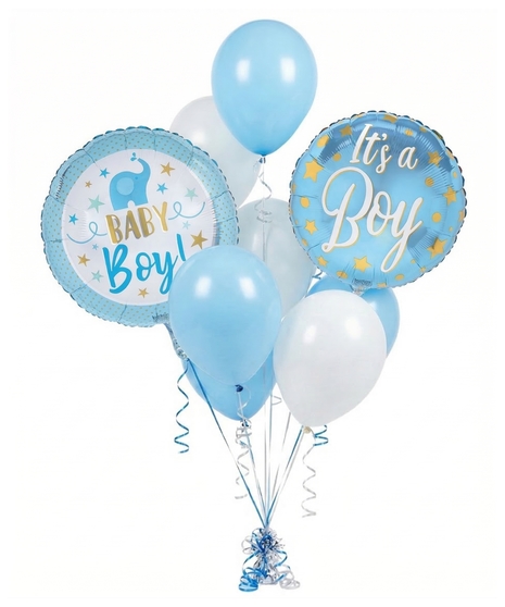 It's A Boy Balloon Bouquet - Balloons May Vary Based on Availability