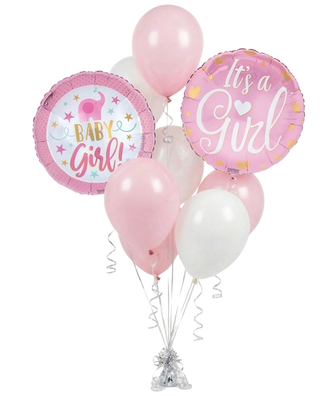 It's A Girl Balloon Bouquet - Balloons May Vary Based on Availability