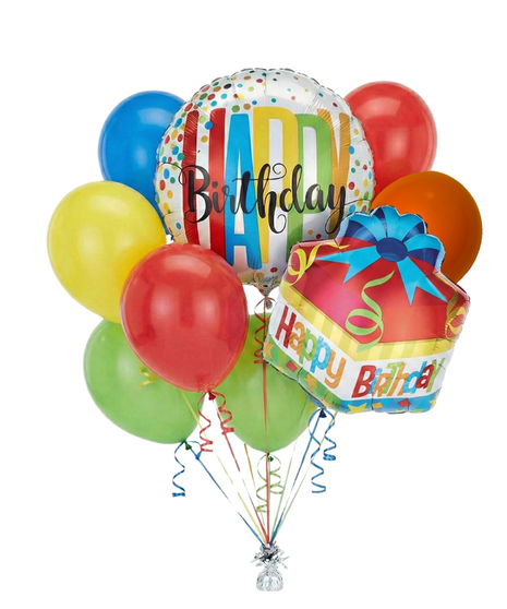 Happy Birthday Balloon Bouquet - Balloons May Vary Based on Availability