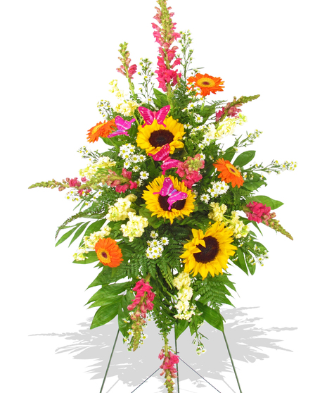 Bright Spray With Butterflies