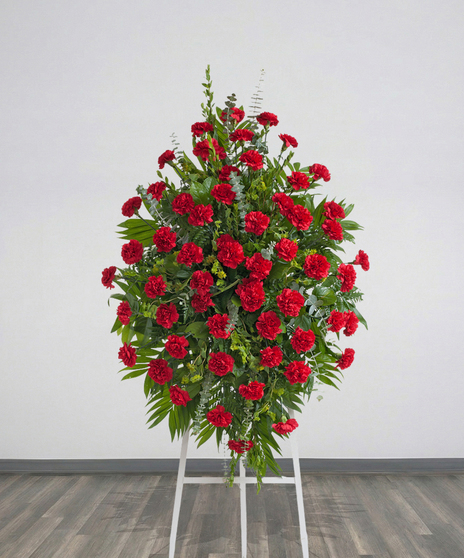 Classic Carnations - Traditional Funeral Stand