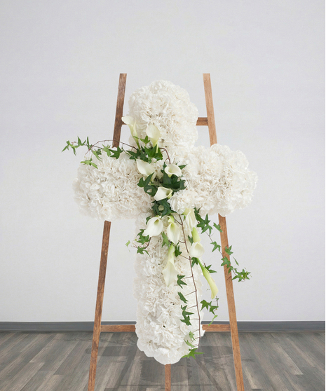 Elegant White - Cross Stand