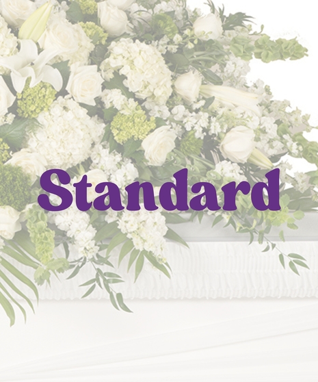 White and Green flowers for the casket delivered Baton Rouge