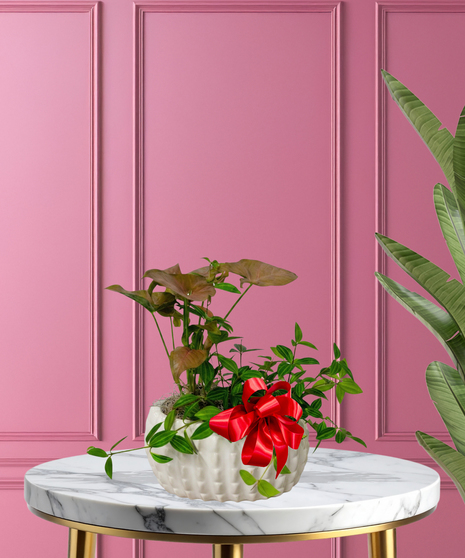 Assorted Fall Green & Blooming Plants European Garden in a ceramic container delivered Baton Rouge LA