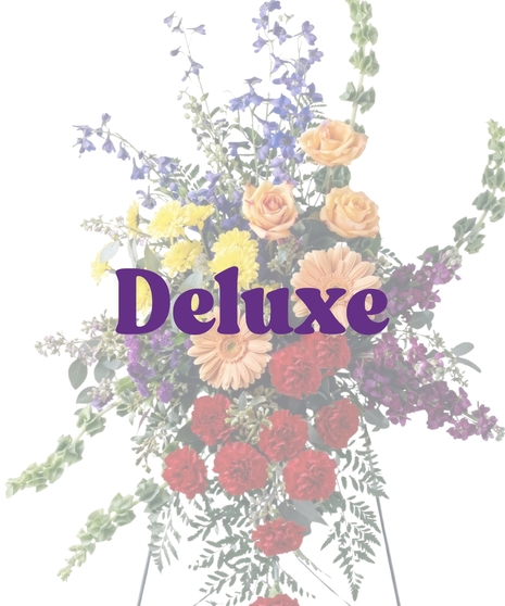 gerberas roses delphinium mixed funeral stand baton rouge la