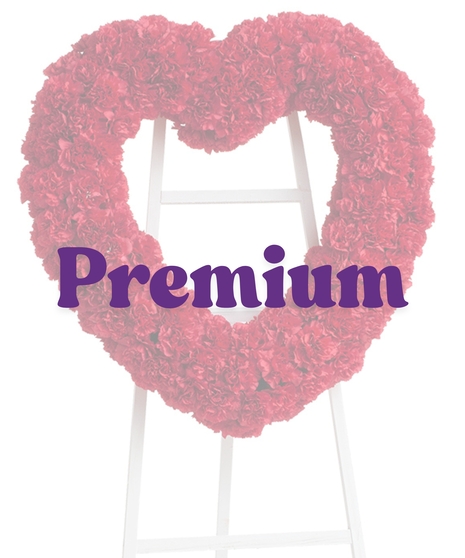 Classic Carnations heart stand delivered in Baton Rouge, LA. 