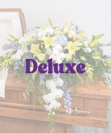 Blue and Yellow Southern University Spirit Casket Cover for the Funeral - Billy Heroman's
