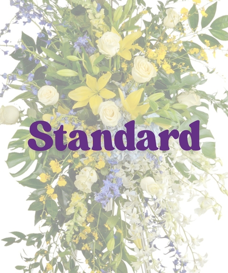 Blue and Yellow Southern University Spirit Stand for the Funeral - Billy Heroman's