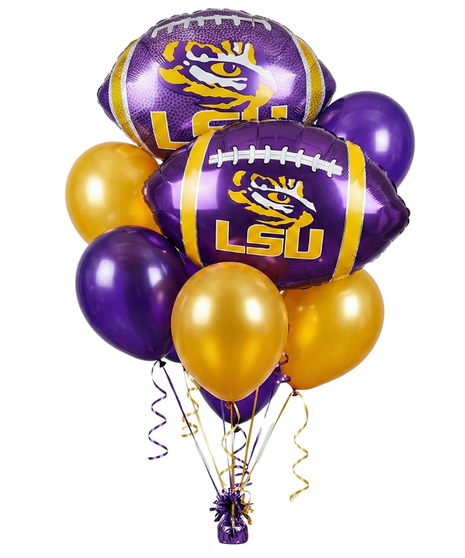 LSU Balloon Bouquet - Balloons May Vary Based on Availability