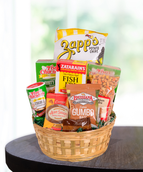 Louisiana Cajun Food and Cooking Ingredients Gourmet Gift Basket delivered Baton Rouge LA