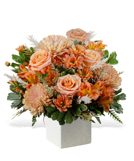 shimmer roses, cremone mums, alstromoeria fall autumn arrangement delivered same day in Baton Rouge, LA- Billy Heroman's