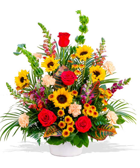 Autumn Serenity Funeral Floor Arrangement
