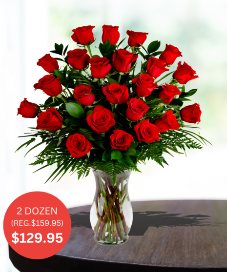 Valentine's day Long Stem Dozen Roses delivered Baton Rouge LA