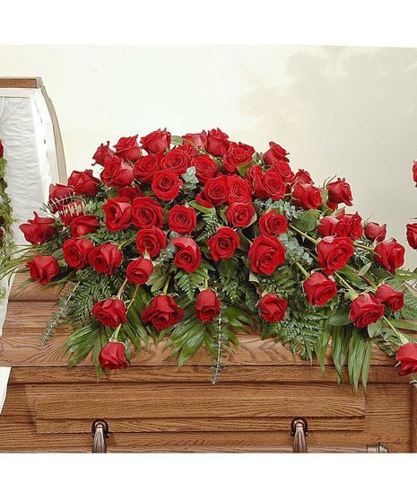 Reverent Roses casket cover delivered in Baton Rouge, LA. 