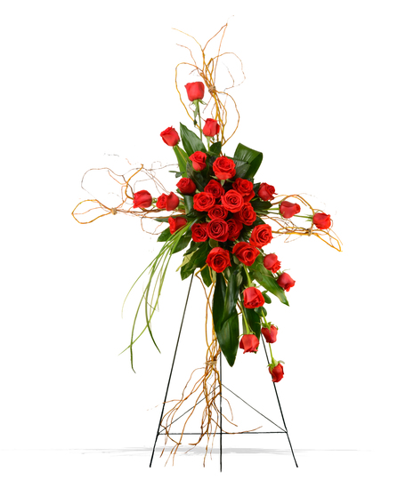Reverent Roses - Cross Stand