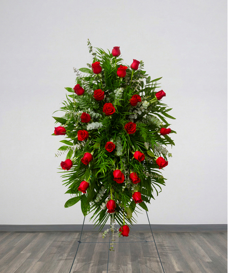 Reverent Roses - Traditional Funeral Stand