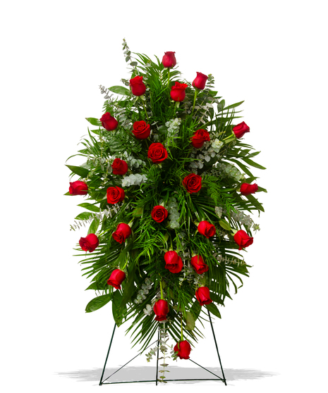 Reverent Roses - Traditional Funeral Stand