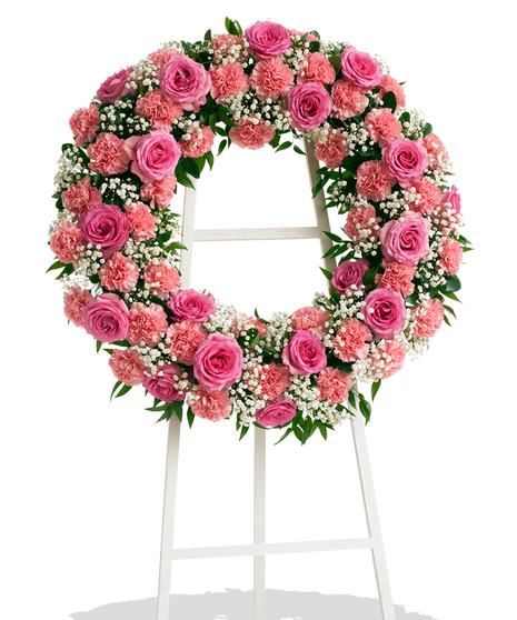 Roses & Carnations - Wreath Stand