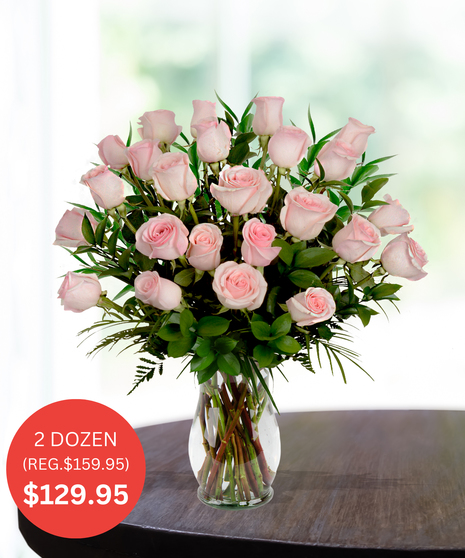 Premium Pink Roses - Up to 5 Dozen - SALE