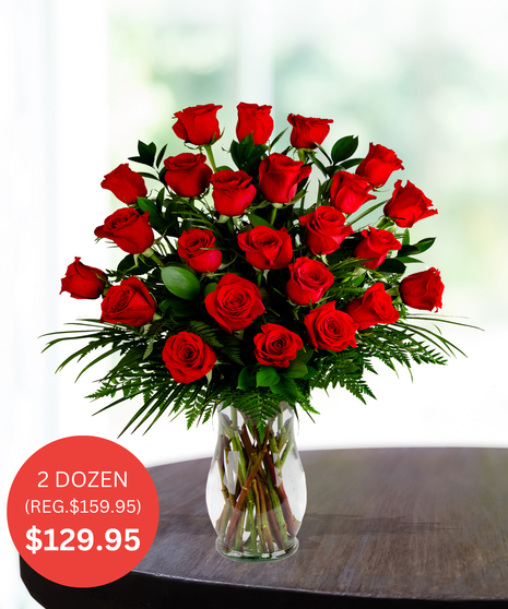 Premium Red Roses - up to 5 Dozen - SALE