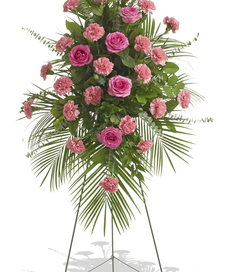 Traditional Standing Spray made of Roses and Carnations colors of your choice delivered baton rouge LA