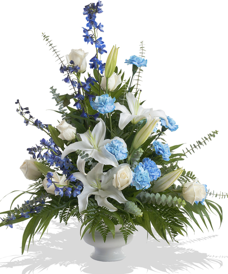 A Touch of Color urn arrangement delivered in Baton Rouge, LA. 