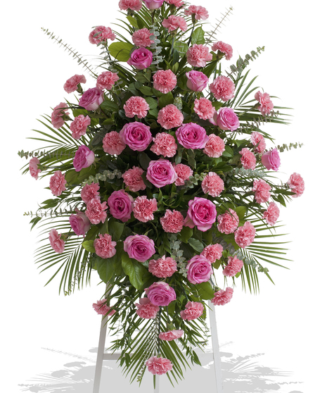 Roses and Carnation Traditional Standing Spray