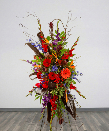Vibrant Celebration - Traditional Funeral Stand