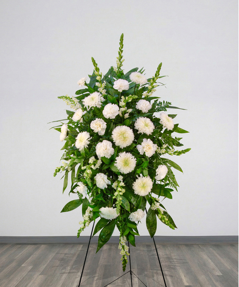 White Promises - Traditional Funeral Stand