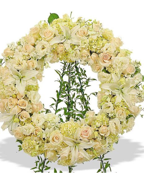 White Funeral Wreath