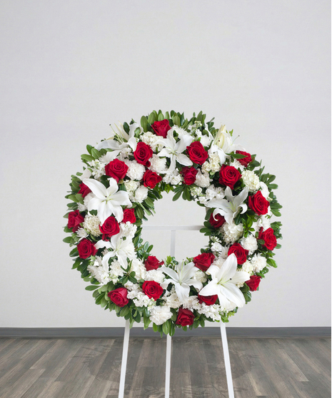 Red & White Tradition - Wreath Stand