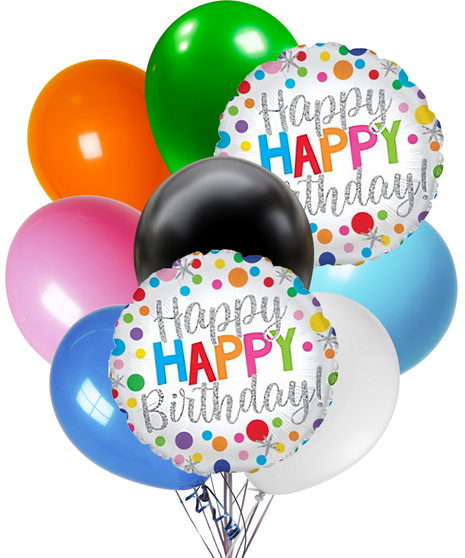 Happy Birthday Balloon Bouquet - Balloons Will Vary Based On Availability
