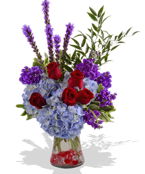 Roses Hydrangea Liatris Stock Floral Festival flower arrangement baton rouge