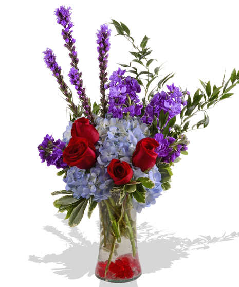 Roses Hydrangea Liatris Stock Floral Festival flower arrangement baton rouge