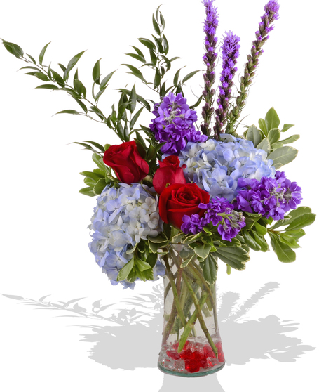 Roses Hydrangea Liatris Stock Floral Festival flower arrangement baton rouge