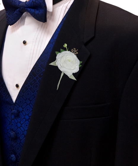 Ranunculus boutonniere for the dance in Baton Rouge LA