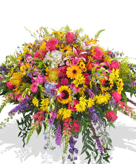 Vibrant and Colorful Life Casket Cover